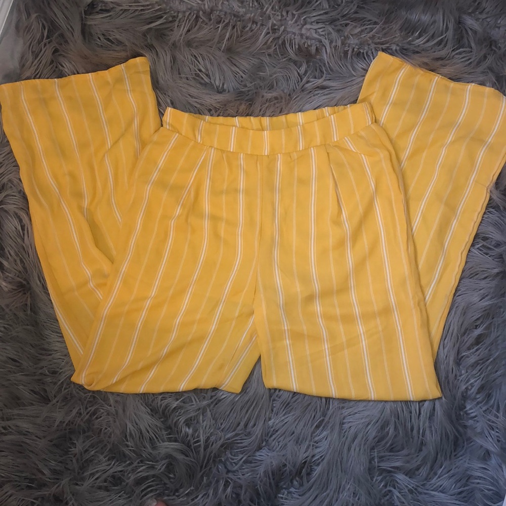 Yellow Stripped Palazzo Pants
